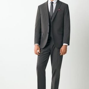 LUC497 Charcoal Grey Regular Fit Two Button Suit