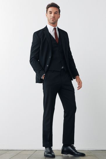 LUC493 Black Skinny Motionflex Stretch Suit