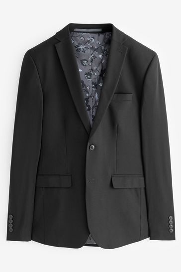 LUC493 Black Skinny Motionflex Stretch Suit - Image 4