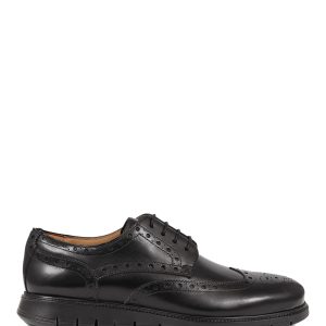 LUC473 Black  Black Leather Ralph Oxford Shoes