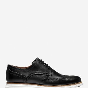 LUC476 Black Toe Cap Brogues Shoes