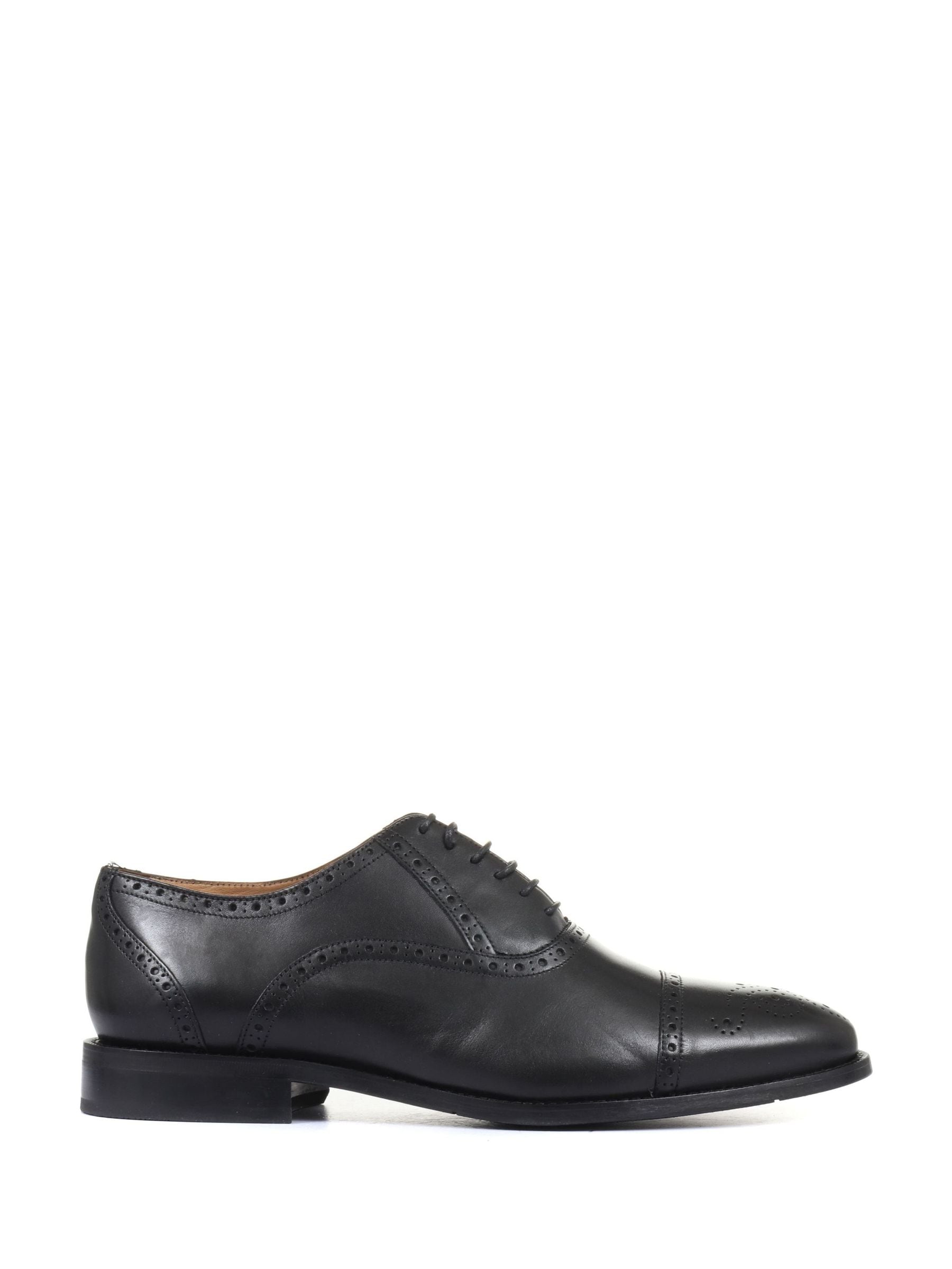 LUC469 Black Leather Batcombe Tie Shoes - Image 3