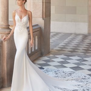 LUC455 Spaghetti Strap Wedding Dress