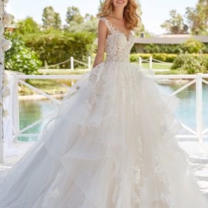 LUC453 Embroidered Princess Ball Gown